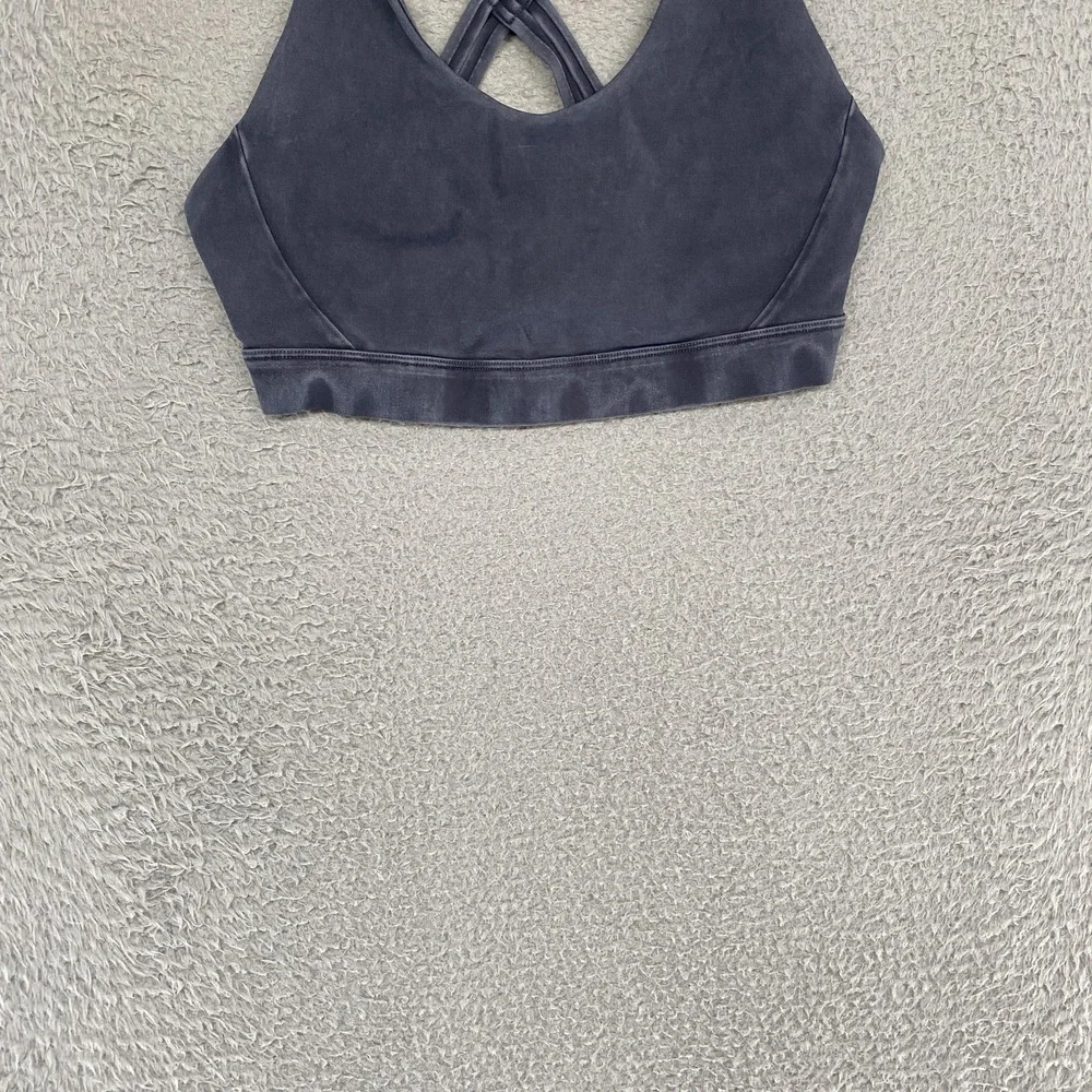 SoulCycle Sports Bra Womens Small‎ Acid Wash Braided Crossback Skull Yoga Gym